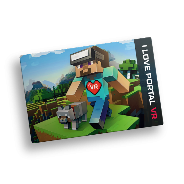 Магнит прямоугольный, горизонтальный 75х50 мм "Майнкрафт", 1 шт.