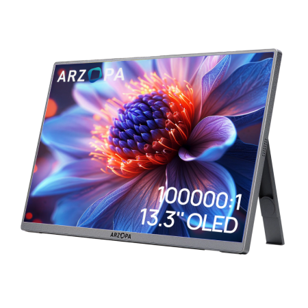 Портативный монитор ARZOPA  A3C Pro 13.3" 1080p OLED FHD 60Hz, серый c защитным чехлом