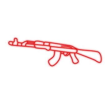 Неоновая вывеска Автомат красная (120х30)