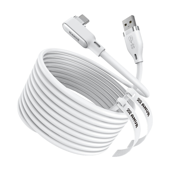 Кабель AMVR VR Link Cable для Oculus Quest 2/3/3S/Pico 4 (5 метров, белый)