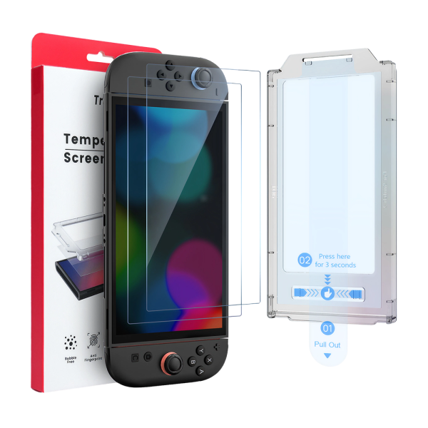 Защитное стекло TRANSNOVO Anti-Blue light с рамкой для Nintendo Switch 2