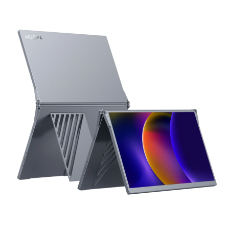 Портативный раскладной монитор ARZOPA E1 15.6" 1080p FHD 60Hz, серый