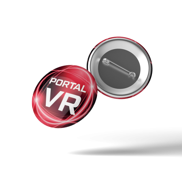 Значок "Portal VR" 50x50мм, красный, 1шт.